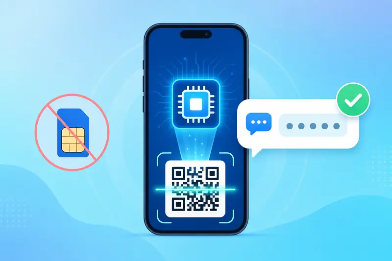用 eSIM 接收短信验证码,无需实体 SIM 卡