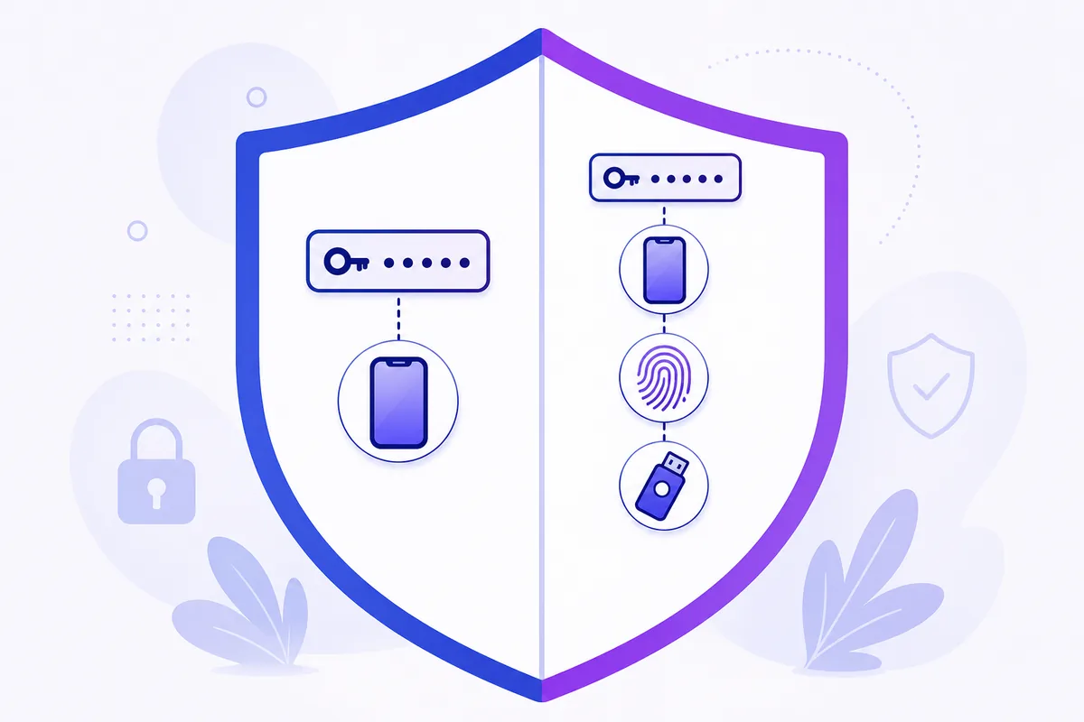 Two-factor authentication with two factors versus multi-factor with three or more