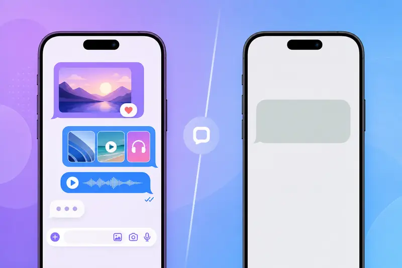 RCS rich messaging versus classic SMS