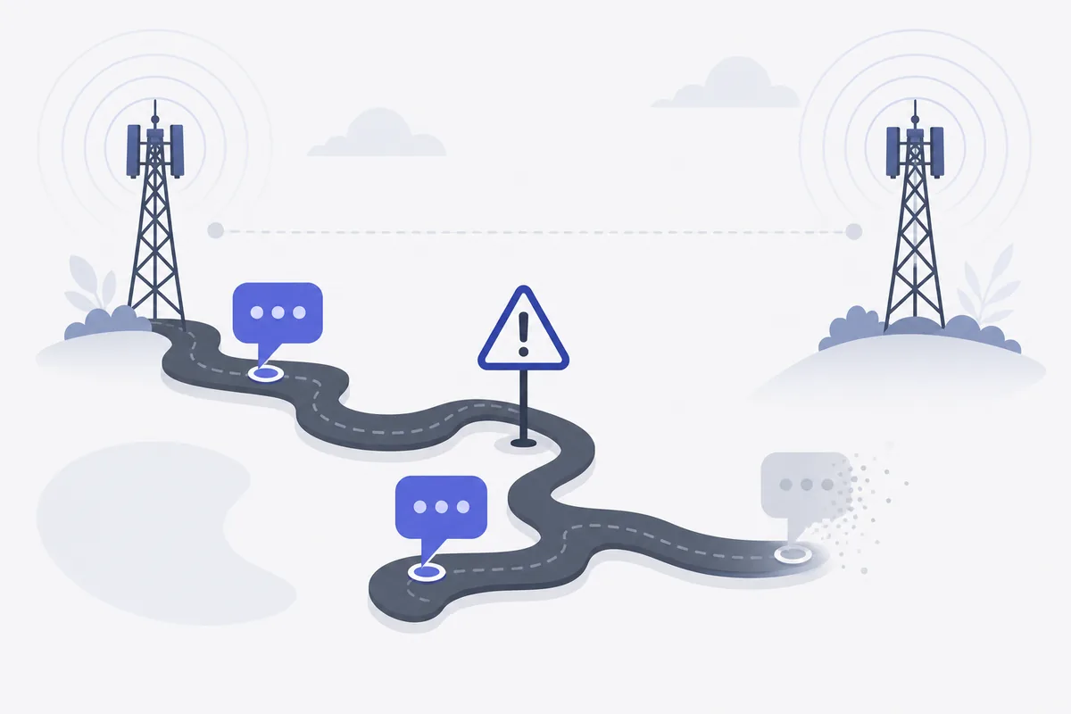 An SMS taking an unofficial grey route between carriers