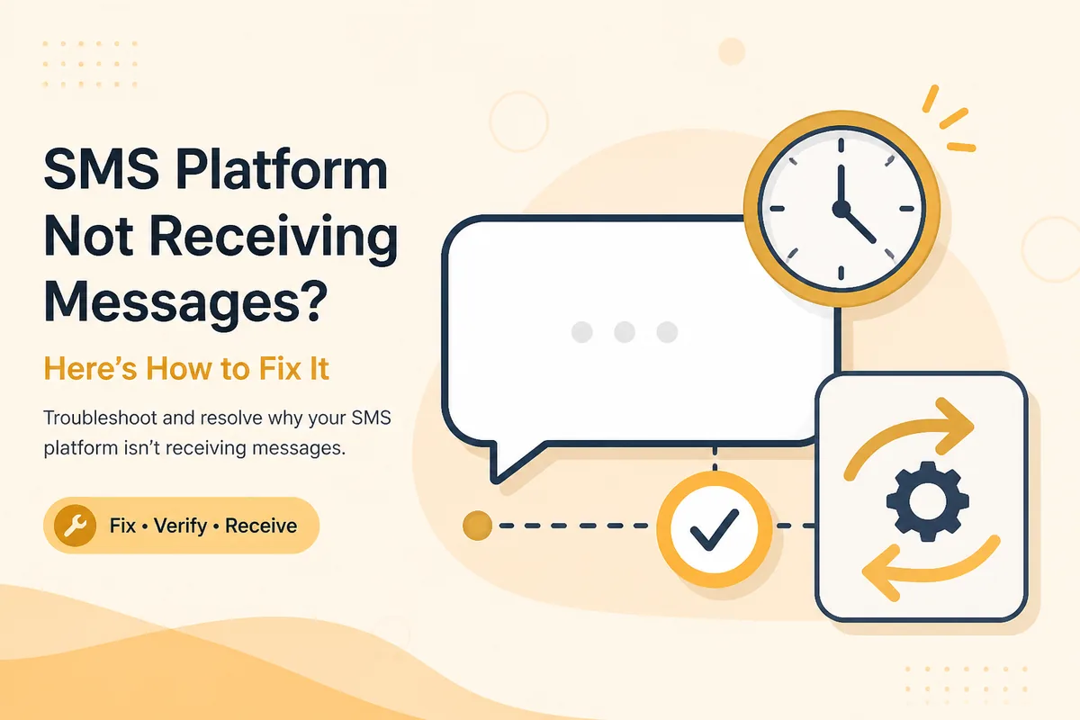 SMS not arriving on platform